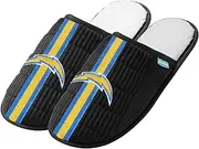FOCO NFL Men's Officially Licensed Primary Logo Game Day Team Color Football Sherpa Slide Slipper
