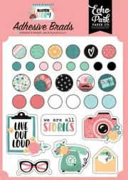 Echo Park Decorative Brads-Telling Our Story - 2 Pack