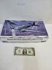 HASEGAWA 1:72 Ju88A-8 w/BALLOON CABLE CUTTER Kit 01999 LIMITED ED New No Decals