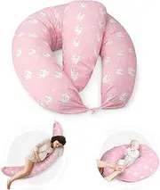 kidoola C Shape Pregnancy Pillow for Sleeping - Unicorns Pillow Case | Maternity Pillow for Sleeping, Breastfeeding, Pregnancy & Baby Support Cushion | 2-Piece C Shaped Pillow for Pregnant Women