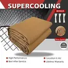 600x600cm Heavy Duty Dark Tan Canvas Tarp Tarpaulin Sun Blocked Waterproof Tent