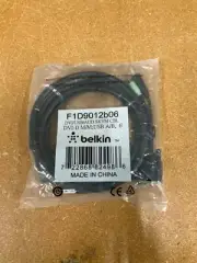 BELKIN KVM Cable Set Secure DVI/USB/AUDIO to DVI/USB TYPE B/AUDIO F1D9012B06 NEW
