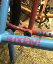 Sunday BMX PINK Decal Stickers Old Logo Mid School New School Early 2000s BMX