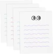 COHEALI 4pcs Cartoon Printing Memo Pad Phone Message Book for Students Teachers Office Workers