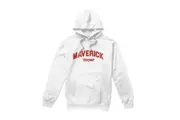 Top Gun Mens Maverick Varsity Hoodie (White) - UTTV8981