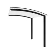 Exterior Life 5.0m Miami Curved Black/Pearl White Pergola