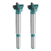 2pcs Forstner Drill Bit 5/8" (16mm) Carbide Wood Hinge Hole Opener Round Shank