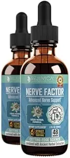 Nerve Factor - Advanced Herbal Liquid Nerve Support Supplement for Fast Absorption - Help Support Blood Flow and Calm Relaxation - Turmeric, B-Vitamins, and Passionflower