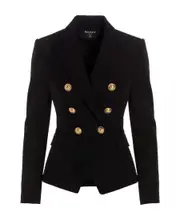 Balmain Double-Breasted Tailored Blazer FR44,FR34,FR36,FR38,FR40,FR42 Black