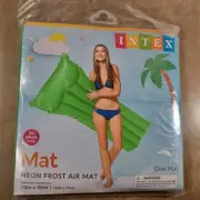 Intex Neon Frost Air Mat 72" x 30" Inflatable Pool Float Lounge Green | 59717EP