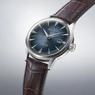 【SEIKO 精工】Presage系列 調酒師 灰藍面 機械腕錶 SK044 母親節 禮物(SRPK15J1/4R35-01T0U)