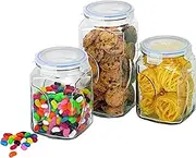 Glasslock Glass Canister, 3-Piece Set, Clear, IG-534