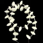 12mm white jade briolette beads 16" strand