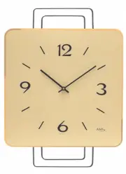 Modern wall clock with quartz movement from AMS AM W9691 NEW