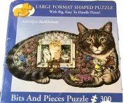 Bits & Pieces Large Format Shaped 300Pcs Puzzle Marilyn Backhouse: Window Cats N