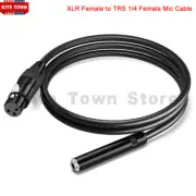 XLR Female to TRS 1/4 Female Adapter Mic Cord Audio Extension XLR Cable