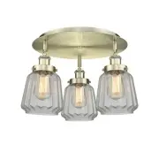 Innovations Lighting 916-3C-8-19 Chatham Flush Chatham 3 Light - Brass