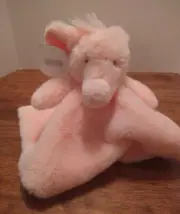 Mud Pie Baby Pink Elephant Plush Security Blanket Woobie Lovey