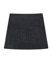 Theory Tweed High-Waist Mini Skirt US4 charcoal mixture