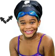 Happy Mane Premium Large and Extra Large XL Swimming Cap Silicone Waterproof Swim Cap for Braids, Long Hair Dreadlocks, Extension or Afro Hair. for Men Women Youth Child Keeps Hair Clean Dry
