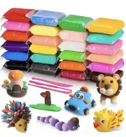 CiaraQ Air Dry Modeling Clay Kit 50 Colors Safe & Non-Toxic for 3+ Kids