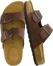 [CUSHIONAIRE] Women's, Lane Slide Sandals Taupe 7.5 M