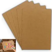 Jindizi 30 Sheets A4 Brown Kraft Cardstock Art Cover Paper for DIY Projects and Crafts - Thick 250gsm Cardstock for Printing Drawing Invitation Making, Laser and Inkjet Printer Compatible