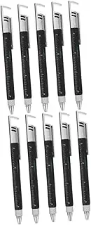 JEWEDECO 2sets Multi Function Tool Pens Versatile Screwdriver Ballpoint Pens with Ruler Level Gauge for Home and Office Use for Sharing with Family and Friends 5pcs*2