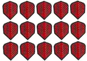 5 Sets Harrows Dimplex Standard Dart Flights - Ships Tracking - Transparent Red