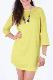 Silk Tunic Dress--PING-335507