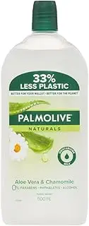 Palmolive Naturals Hand Wash, 500mL Refill, Aloe Vera & Chamomile, Softening Liquid Soap with Moisturising Milk, No Parabens Phthalates or Alcohol