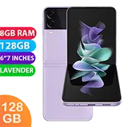 Samsung Galaxy Z Flip 3 5G (128GB, Lavender) - Refurbished (Excellent)