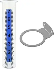 Rain Gauge Outdoor Measuring Device Measuring Precipitation Post Mount Rain Measure Gauge for Deck Farm Fence Patio Pathway