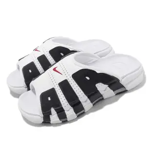 Nike 拖鞋 Wmns Air More Uptempo Slide 女鞋 白 黑 大AIR FJ0755-100