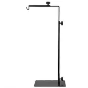Reptile Lamp Stand Adjustable Telescopic Metal Floor Lamp Bracket for Succulent Lizard Tortoise Turt black