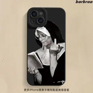 【手機保護殼】修女中指蘋果14/13promax手機殼xs軟xr/12/11情侶iPhone7/8plus潮