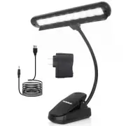 Music Stand Light, 9 LED, Clip-On, Fully Adjustable, Book Lamp for Piano, Orc...