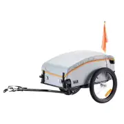 100lbs Bike Cargo Trailer, Foldable Bicycle Wagon with Waterproof Cover, Safe...