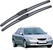 Car Front Windscreen Wiper Blade Brushes U Type J Hook,For Mazda,For Protege,For Family 323 BJ 1998 1999 2000 2001 2002 2003 Accessories
