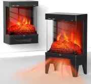 Termostato Calentador Habitacion Del Chimenea Electrica Estufa Llama Realista 3D