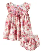 [Bonpoint] Bonpoint Baby cotton dress and bloomers set M 24 multicoloured