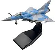Replica Pre-Build Aircraf 1/100 for France Dassault Mirage 2000 Military Die-cast Metal Airplane Alloy Fighter Jet Model with Stand Adult Collectible Display Gift Collection Gift Display