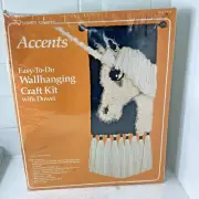 Vogart Crafts Accents 4674 Latch Hook Wall Hanging Kit Unicorn NEW