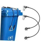 Wheelie Bin Stopper, Bear Proof Wheelie Bin Lock Wire Rope Universal Lid Lock