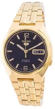 Seiko 5 Sports Automatic Black Dial Golden Stainless Steel SNKL66K1 Mens Watch
