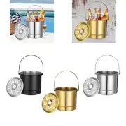 Ice Bucket 1L with Filter Layer Ice Wine Barrel for BBQ Restaurant Household