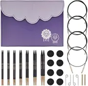 [KNITPRO] J'Adore Cubics Circular Interchangeable Knitting Needles Regular Length Deluxe Set 26-19301 Purple