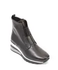 MOT-CLe 1618 Multi-Color Leather Elastic Zip Ankle Wedge Boots 36.5 / US 6.5