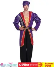 Maharaja Sultan Arabian Prince Shiek Aladdin Genie Book Week Mens Costume