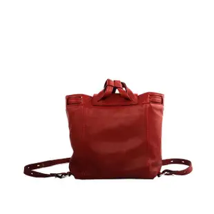 【LONGCHAMP】LE PLIAGE CUIR小羊皮後背包(酒紅色)